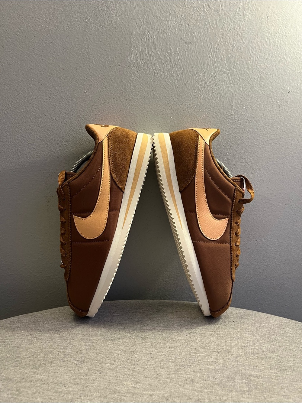 Nike Cortez Textile Sneaker British Tan Orange Chalk Women's Size 7 DZ2795-202 - Picture 8 of 11